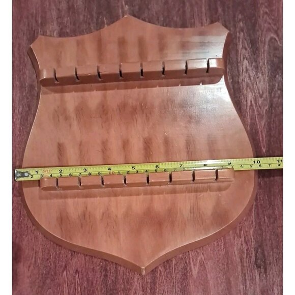 Spoon Wall Display Rack - MCM Wood   - Holds 16 Souvenir Spoons-12" x 10" - Picture 3 of 4